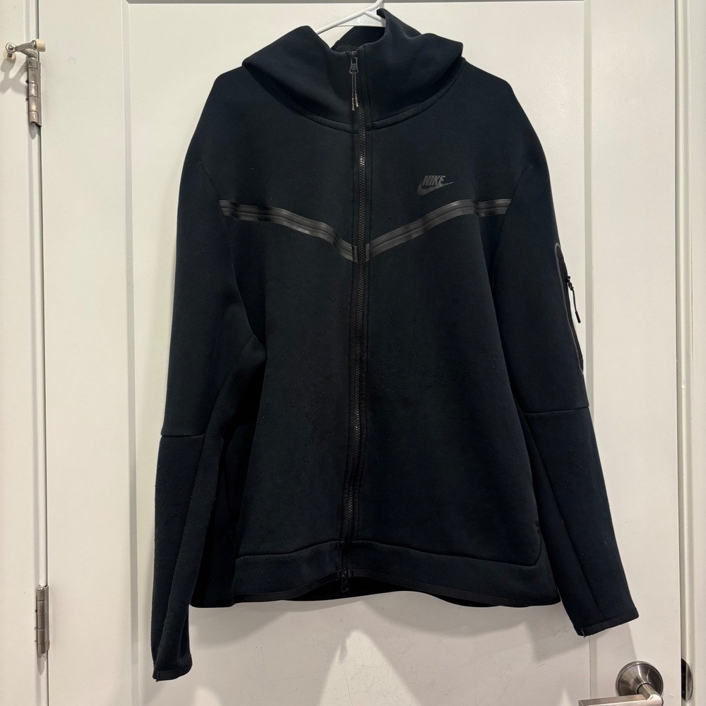 Nike Sportswear Tech Fleece Full Zip Hoodie Black XXL CU4489-010